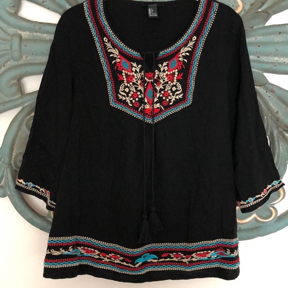 Cotton bohemian tunic - Picture 1 of 6